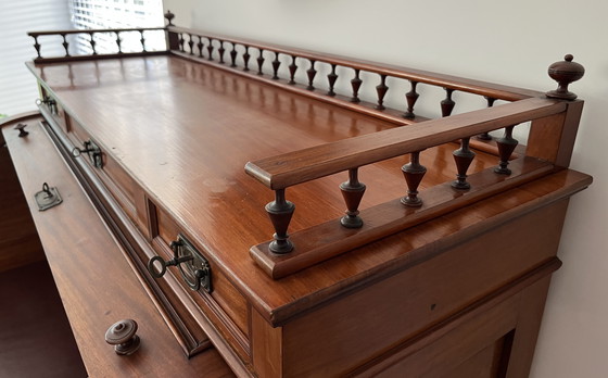 Image 1 of Bureau Antiek cilinderbureau X1X eeuw