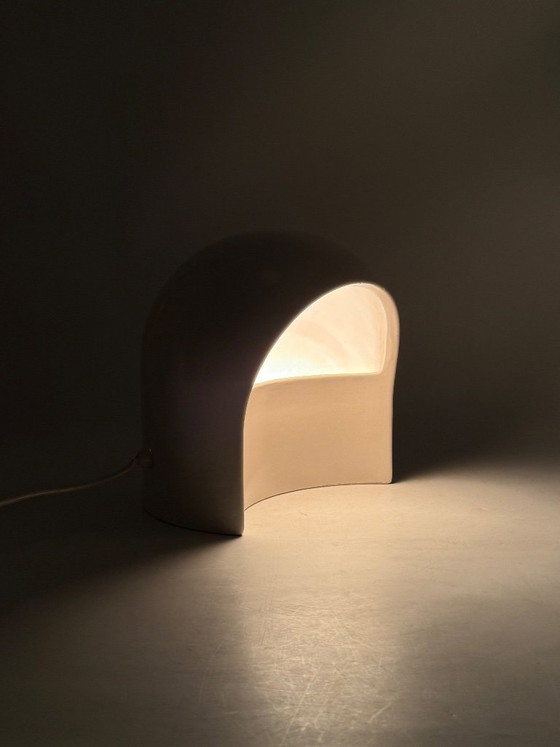 Image 1 of Organic white ceramic table lamp, Italy 1970