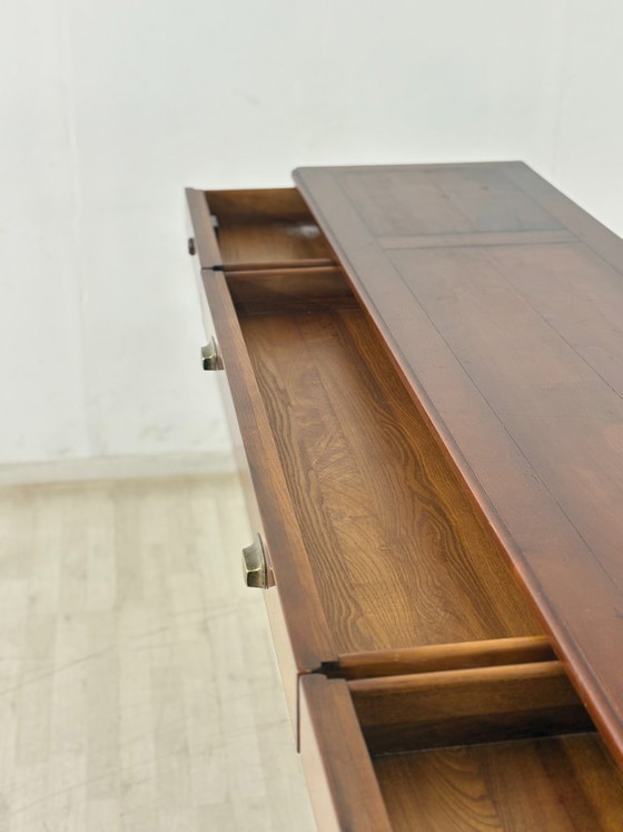 Image 1 of Classic mahogany office sideboard with roll-up doors/English colonial style/sideboard/1960s