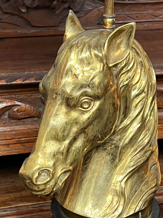 Table lamp made of solid bronze on a marble base. – Maison Jansen (photo 5 of 9)