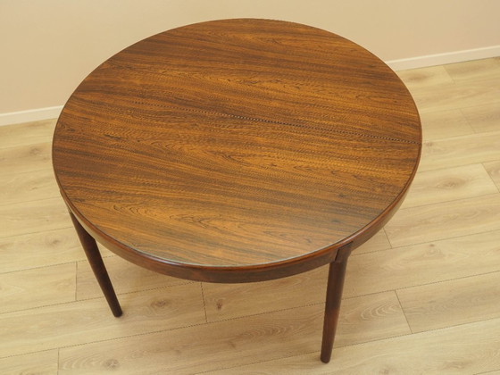 Image 1 of Round rosewood table, Danish design, 1960s, designer: Harry Østergaard, manufacturer: Randers Møbelfabrik