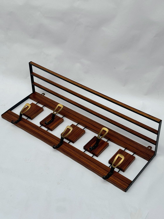 Image 1 of Appendiabiti vintage olandese BroVorm Haarlem in teak, stile Mid-Century Modern (MCM).