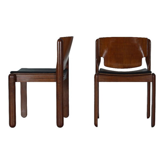 Image 1 of 6 chaises empilables modèle 122 par Vico Magistretti pour Cassina, Italie, années 1960