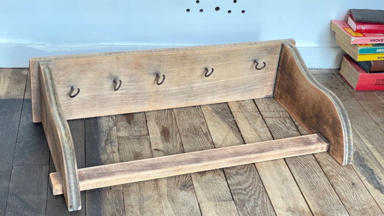 Mensola vintage con 5 ganci, in legno grezzo – Scaffali a muro, Metal (photo 25 of 33)