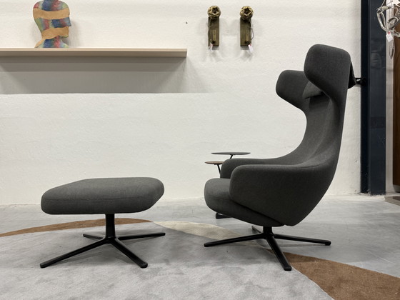 Image 1 of Vitra Grand Repos con poggiapiedi grigio melange