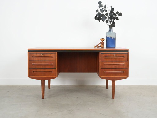 Scrivania in teak, design danese, anni '60, designer: J. Svenstrup