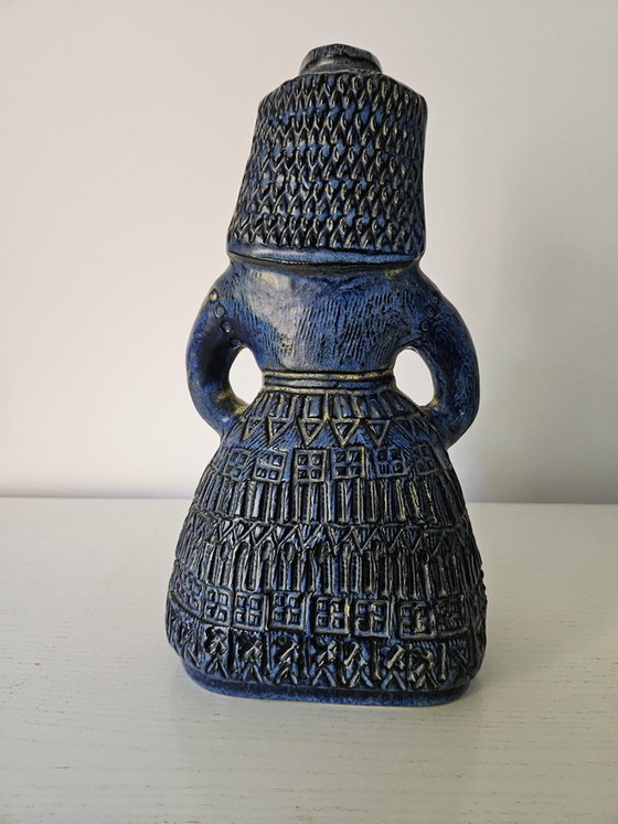 Blaue Frau mit Obstkorb Figur von Bay Keramik, Deutschland, 1960er Jahre – Dekorative Objekte, Ceramic (photo 5 of 13)