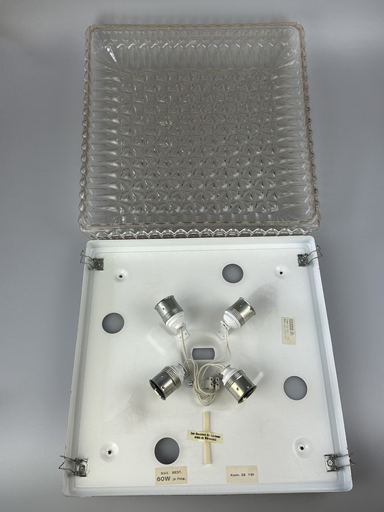 Image 1 of Lampada da soffitto XXL anni '60-'70 Plafoniere in plastica di Ridi Leuchten Germania 