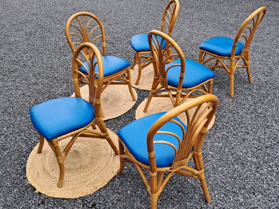 6 chaises bohèmes en rotin – Chaises de salle à manger, Bamboo (photo 5 of 14)