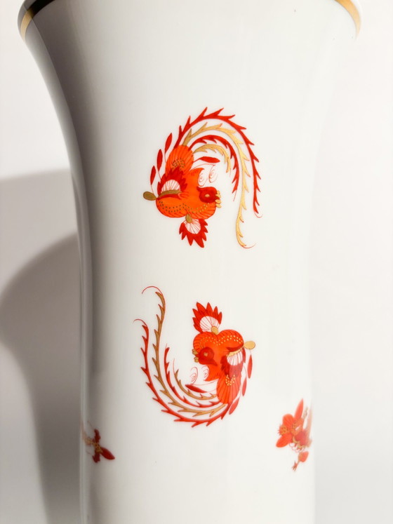 Vase Dragon de Cour Rouge en porcelaine de Meissen des années 1950 (photo 4 of 7)