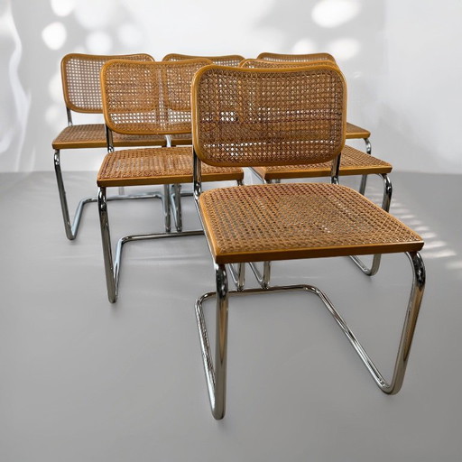 6er Set Cesca Stühle von Marcel Breuer für Gavina, 1960er