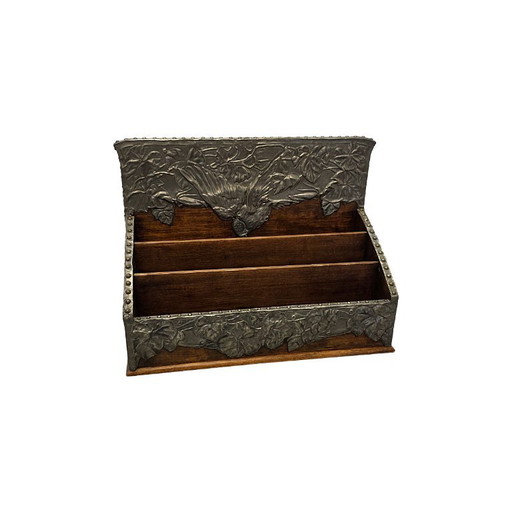 Portadocumenti francese in stile Art Nouveau con scatola di latta, circa 1900/1910 – decoratieve objecten, Wood