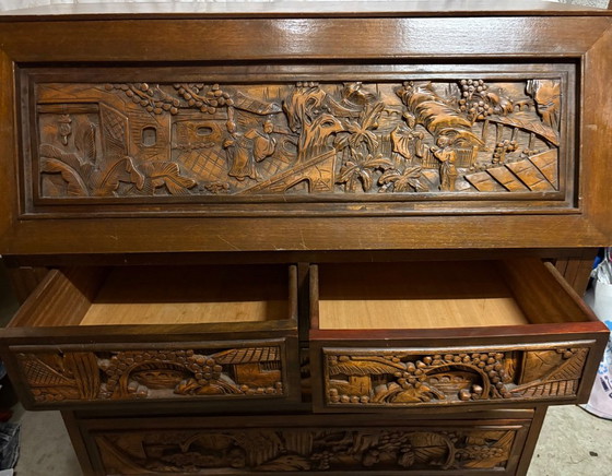 Bureau japonais antique vintage – Buffet bas, Bois (photo 4 of 6)