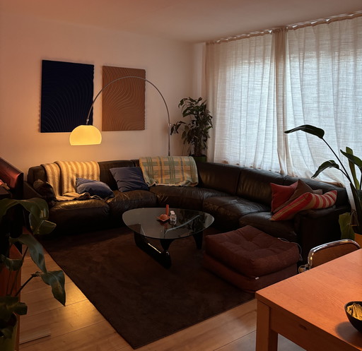 Vintage-Ecksofa aus Leder aus den 70er Jahren