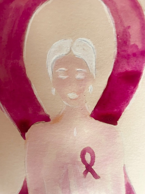 Quadro Firmato Ritratto Femminile Creazione per Ottobre Rosa « Prier » – F. Vauthier, Arte, Paper (photo 8 of 9)