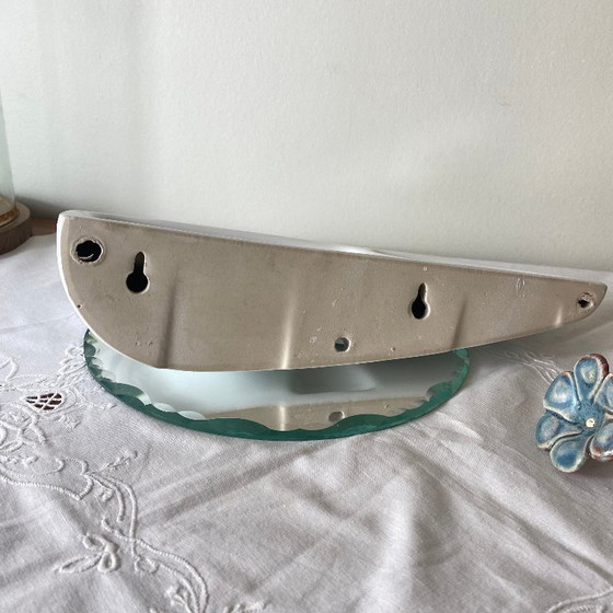 Image 1 of Ancien porte savon mural ancien céramique faïence blanc vintage 