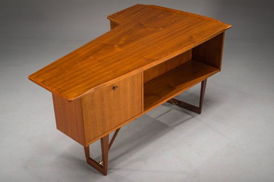 Image 1 of  Mid-Century Boomerang Desk in Teak by Peter Løvig Nielsen, Denmark, 1960s