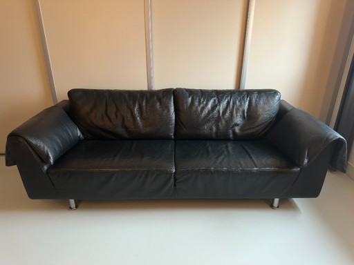 Sofás Molinari de 3 plazas negros (2 unidades)