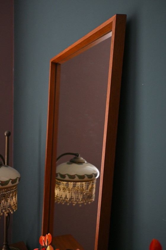 Image 1 of Vintage Wooden Mirror / Tapered Model