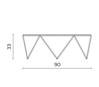 Image 1 of Harvink Hexagon coffee table chrome/black.