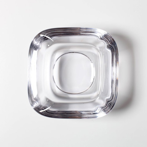 Image 1 of Vintage Heavy Crystal Ashtray / Vannes Le Chatel Crystal / France / 1980s