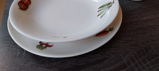 Very beautiful and rare Villeroy & Boch vintage mint green dinner set for 2 people