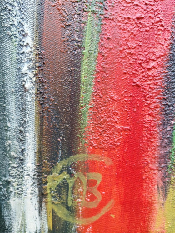 Image 1 of Tableau coloré avec des coquelicots