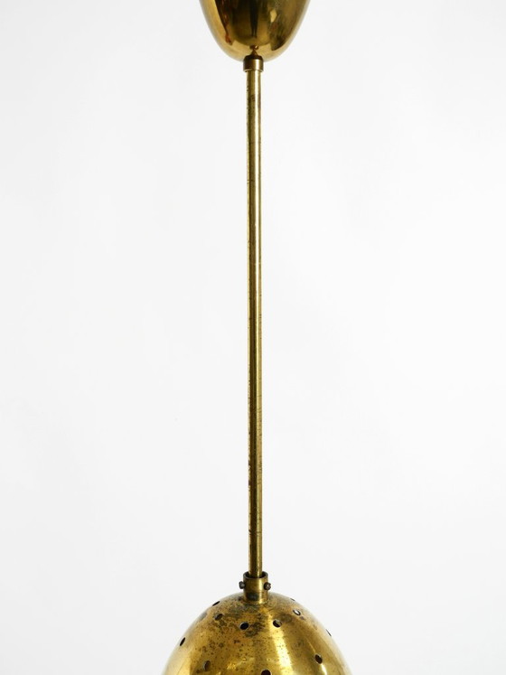Image 1 of Beautiful height-adjustable original Mid Century Modern brass pendant lamp