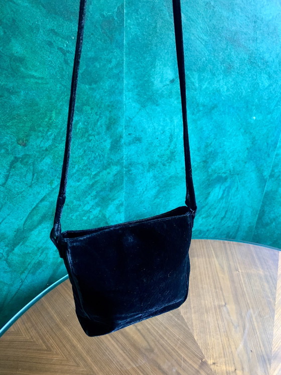 Borsa da Sera Vintage Paloma Picasso (1998) in Velluto Devoré con Motivo a X – Borse a tracolla, Suede (photo 2 of 12)