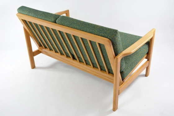 Image 1 of Mottled green BZ sofa