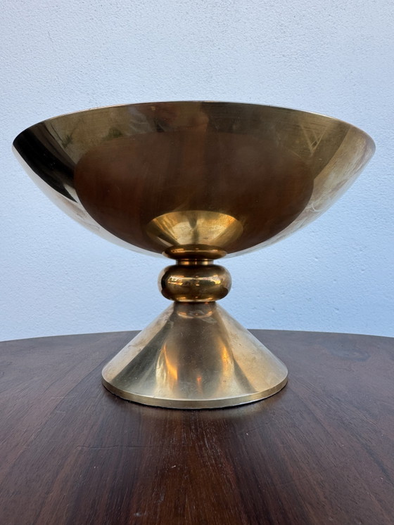 Image 1 of Lampada da tavolo alogena in bronzo massiccio degli anni '80.
