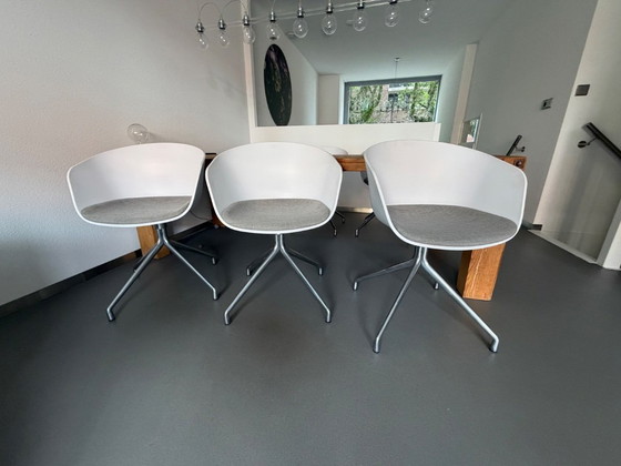 Image 1 of 6 sedie Hay About a Chair AAC 20 – Bianche con 2 cuscini Remix | Alluminio lucidato