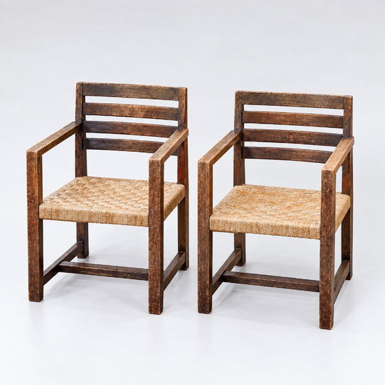 Modernist vintage armchairs (2 pieces in stock), Wood, Brown (photo 8 of 8)