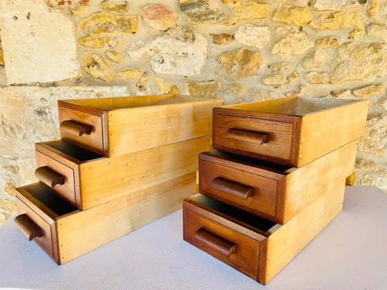 Image 1 of Eichenkommoden im Mid-Century-Modern-Stil, 1940er Jahre, 2er-Set