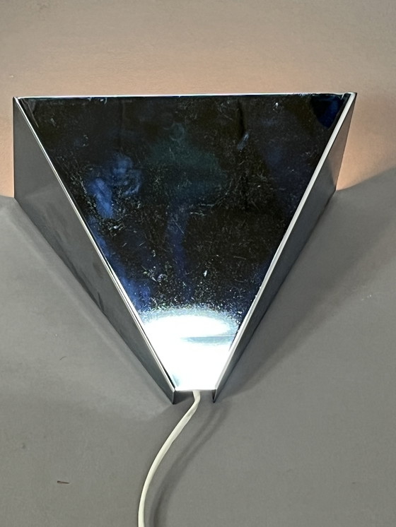 Image 1 of Eighties Ikea chromen wandlamp postmodern 