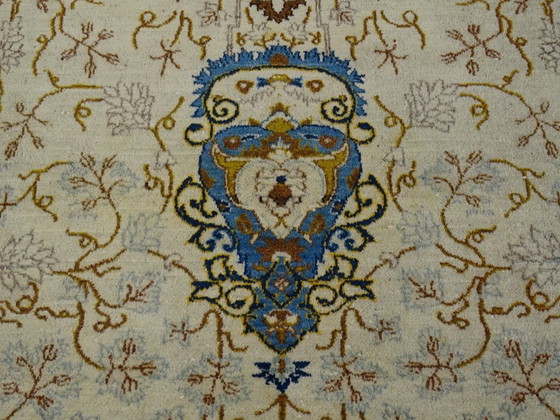Image 1 of Exklusiver, halb antiker XXL-Keshan-Teppich – 428 x 318 cm – handgeknüpfter Perserteppich