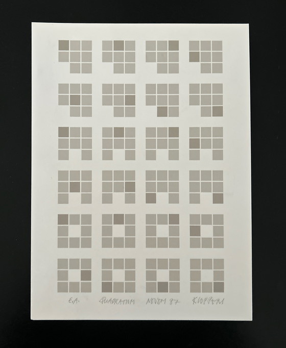 Image 1 of Sérigraphie Willem Kloppers - Quadratum