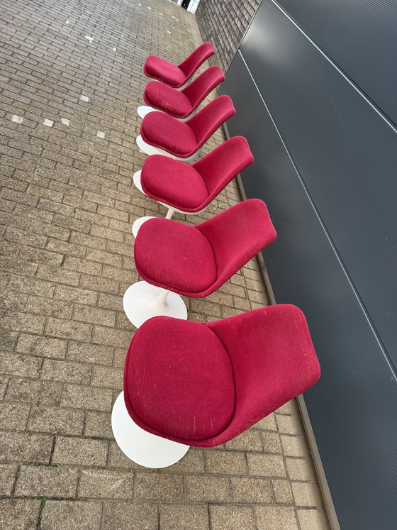 Image 1 of 6x original vintage Knoll Tulip dining chairs by Eero Saarinen