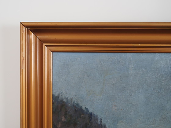 Image 1 of Peinture "La rivière dans les montagnes", design scandinave, années 1970