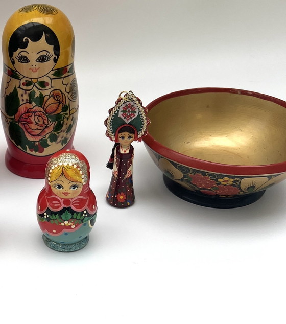 Image 1 of Ampia collezione di bambole matrioska d'epoca – bambole di legno dipinte a mano, circa anni '70/'80