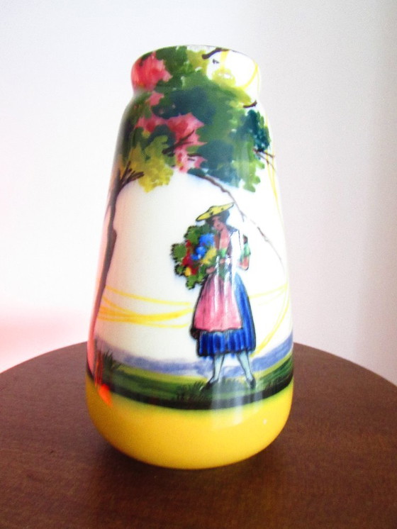 Image 1 of Saint John of the Desert vase, signed MBaptiste