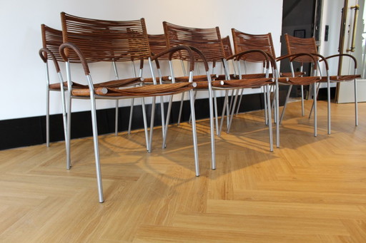 8 x Pierantonio Bonacina 2. Silla Miss B de Tito Agnoli, Modernismo italiano, Diseño contemporáneo, Clásicos del diseño