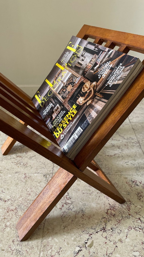 Image 1 of Vintage Geometric Magazine Rack