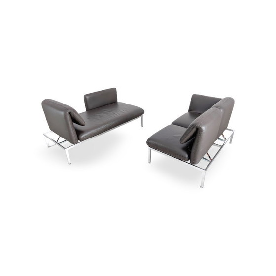 Original Brühl Roro Sofa Eckcouch Leder Small Design Grau – Ecksofas, Leather (photo 6 of 12)
