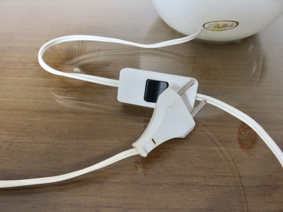 Image 1 of Alabaster Lamp with Double Lighting, "Boule" Shape, 1970