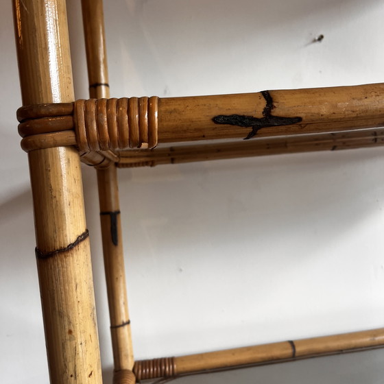 Image 1 of Bücherregal aus Rattan und Bambus, italienisches Design Dal Vera