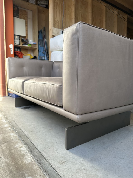 Minotti Dylan Petit canapé – cuir taupe – 160 cm – topconditie