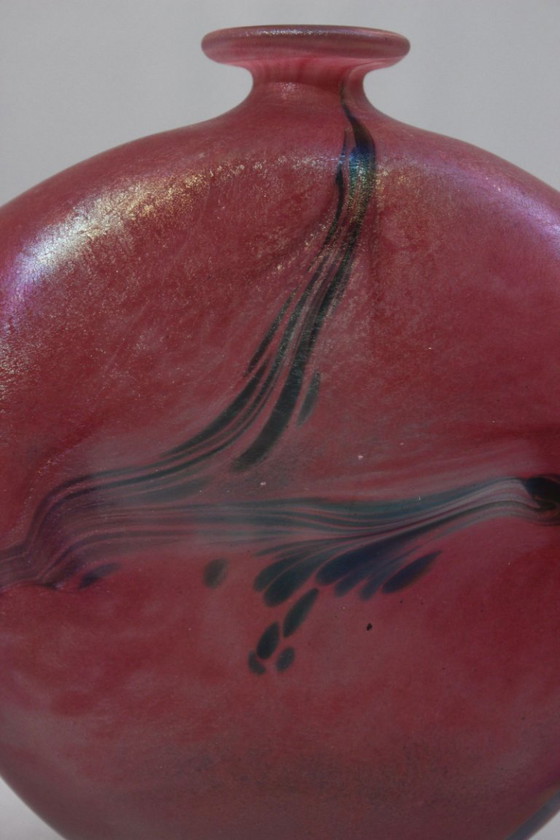 Image 1 of Michèle Luzoro in Biot, iridescent glass lentil vase, 1984