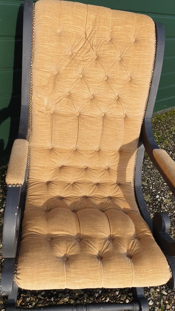 Image 1 of Chesterfield fauteuil krijtverf