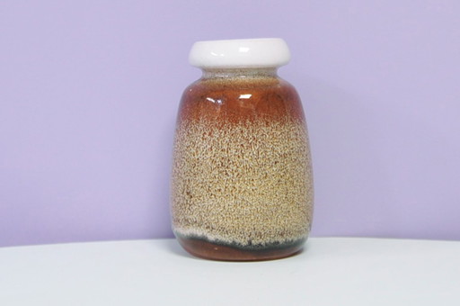 brown dotted West Germany vase